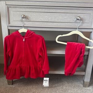 Ralph Lauren Red Velour Set - New with Tags - Size 18 months